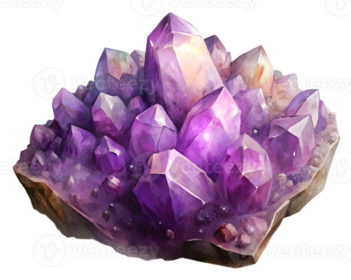 Amethyst Gemstone Grain Illustration Isolated on Transparent Background png