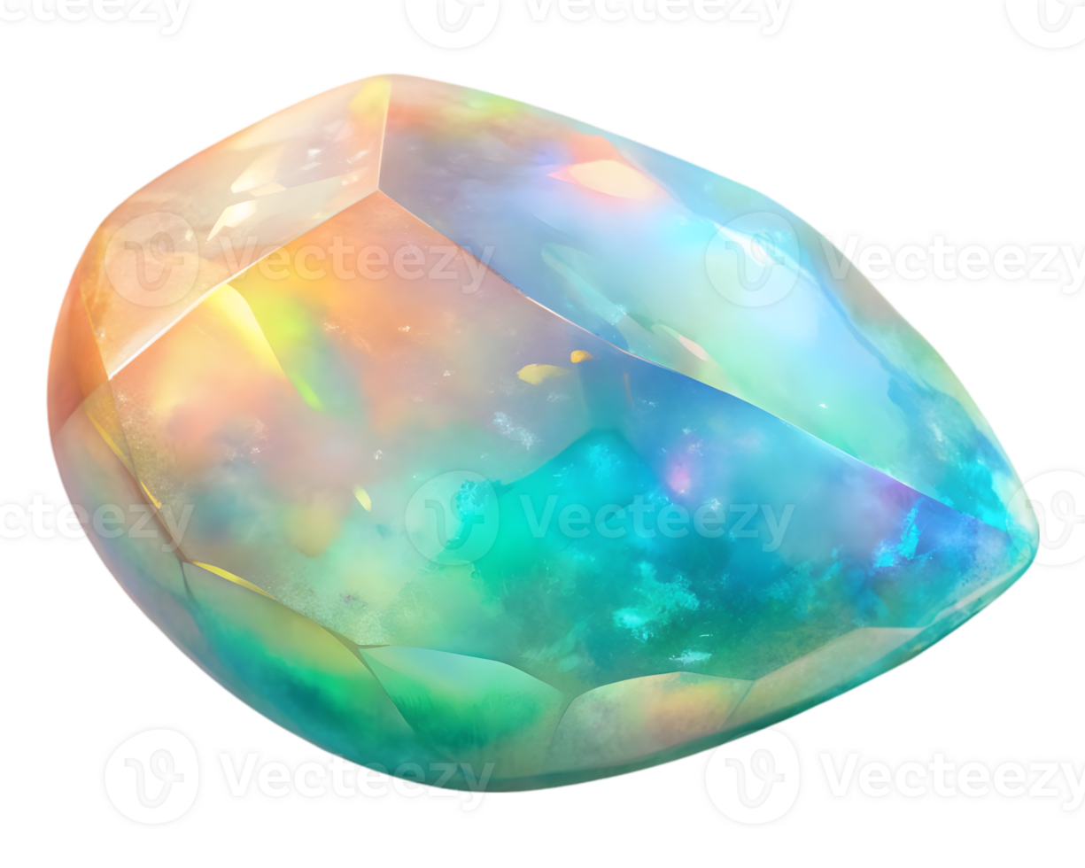 Opal Gemstone Grain Illustration Isolated on Transparent Background png
