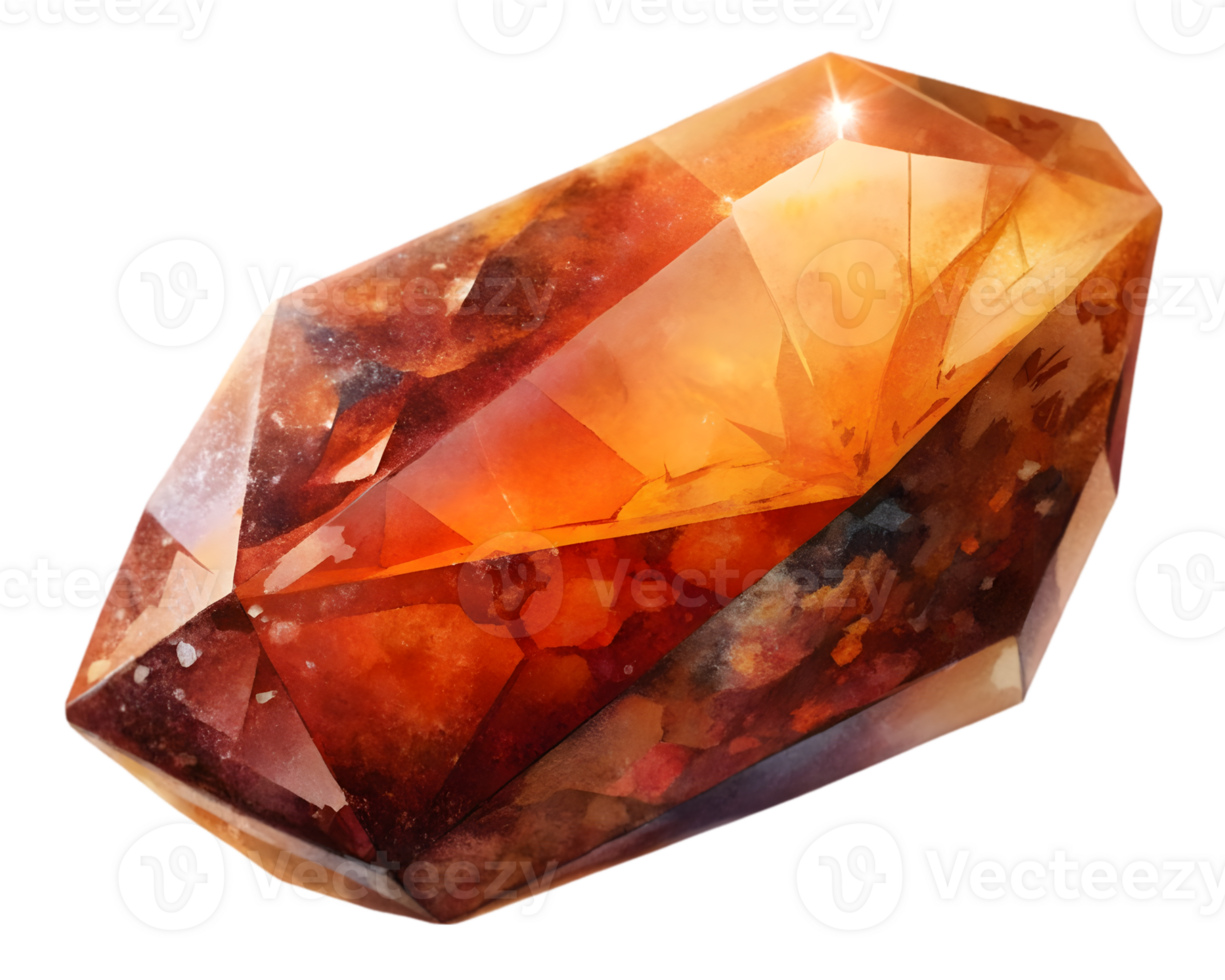 Bastnaesite Gemstone Grain Illustration Isolated on Transparent Background png