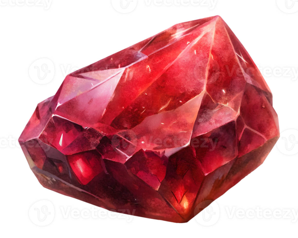 Ruby Gemstone Grain Illustration Isolated on Transparent Background png
