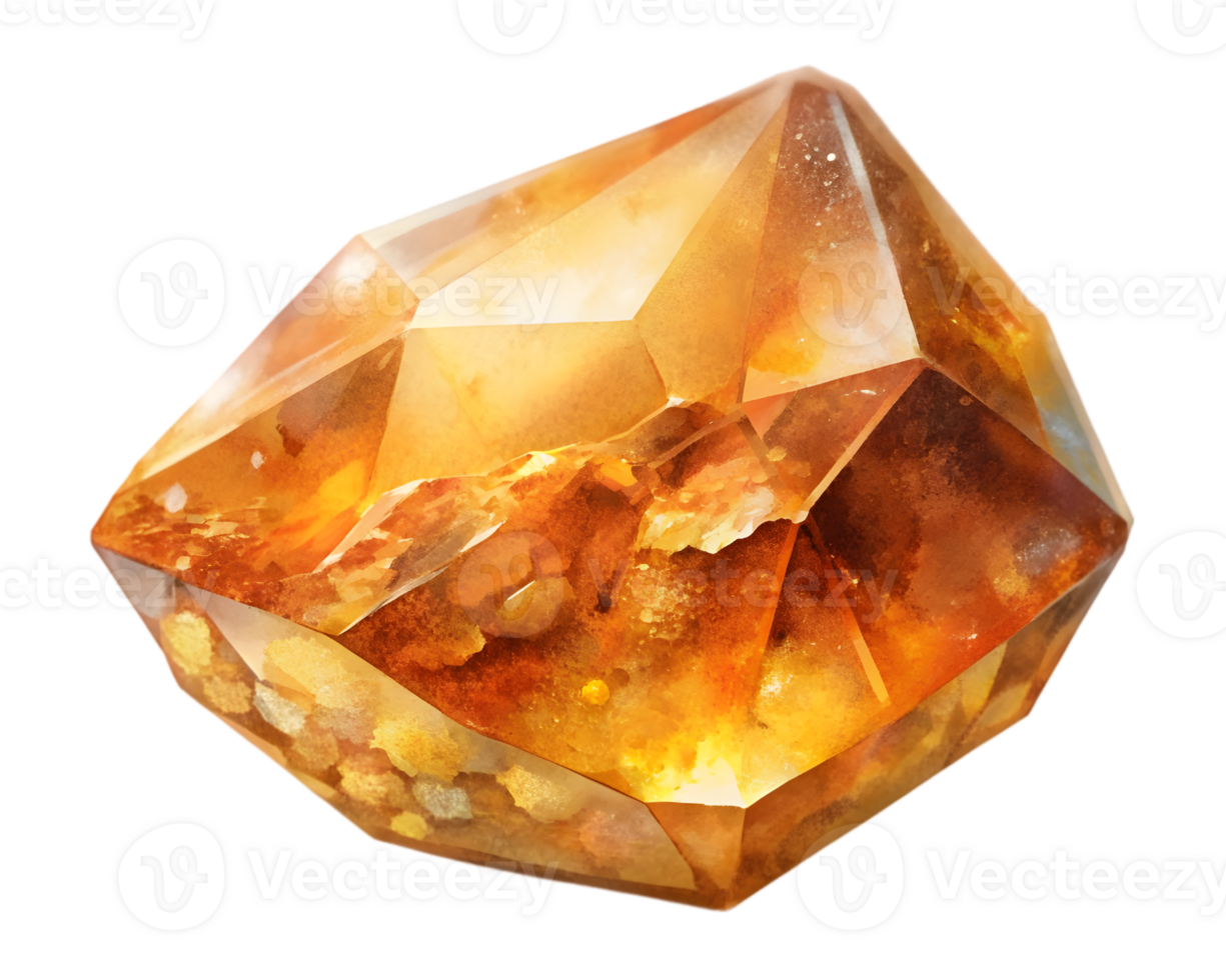 Heliodor Gemstone Grain Illustration Isolated on Transparent Background png