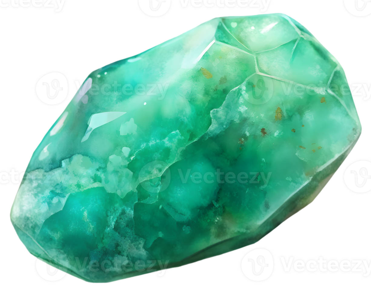 Chrysoprase Gemstone Grain Illustration Isolated on Transparent Background png