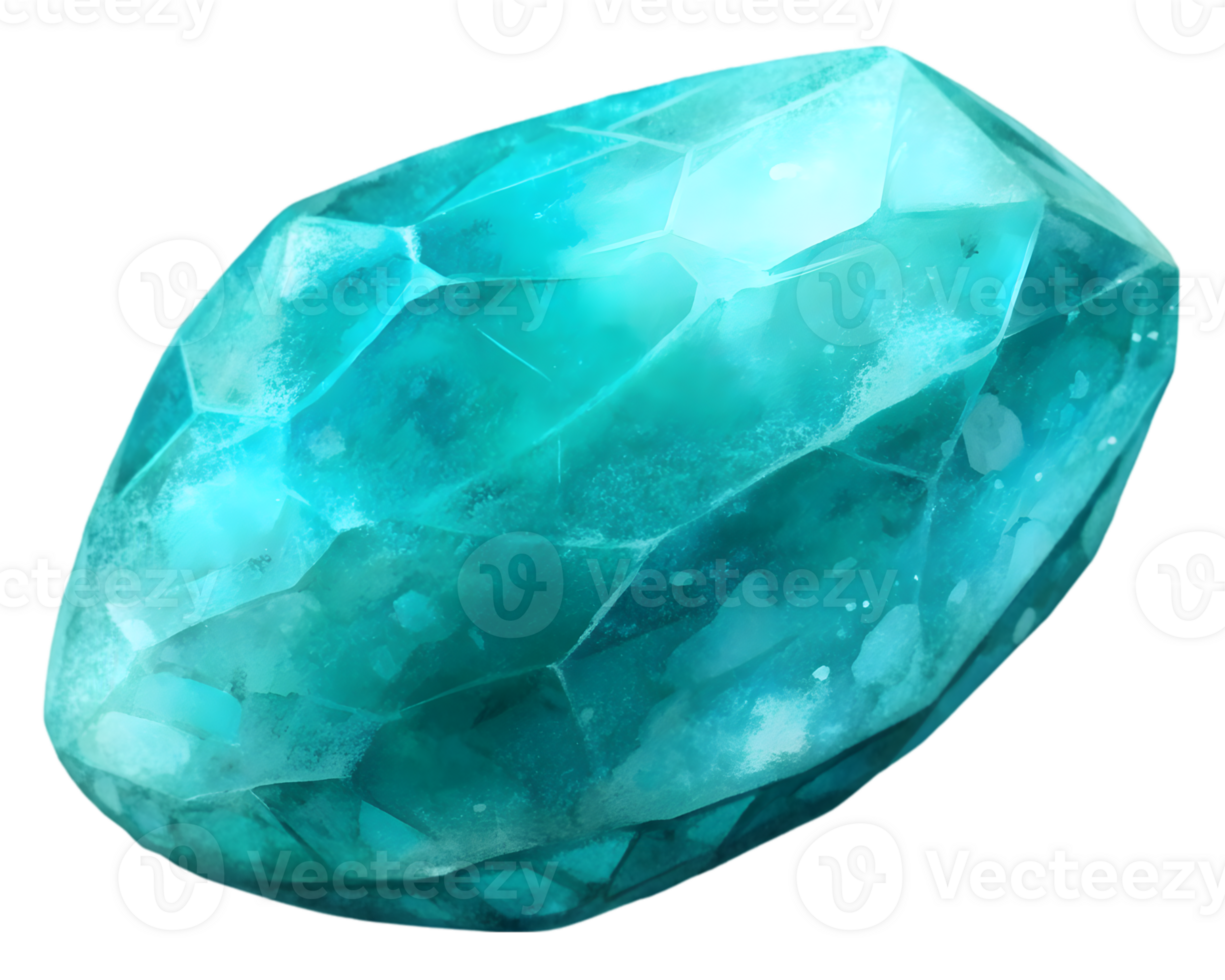 Turquoise Gemstone Grain Illustration Isolated on Transparent Background png