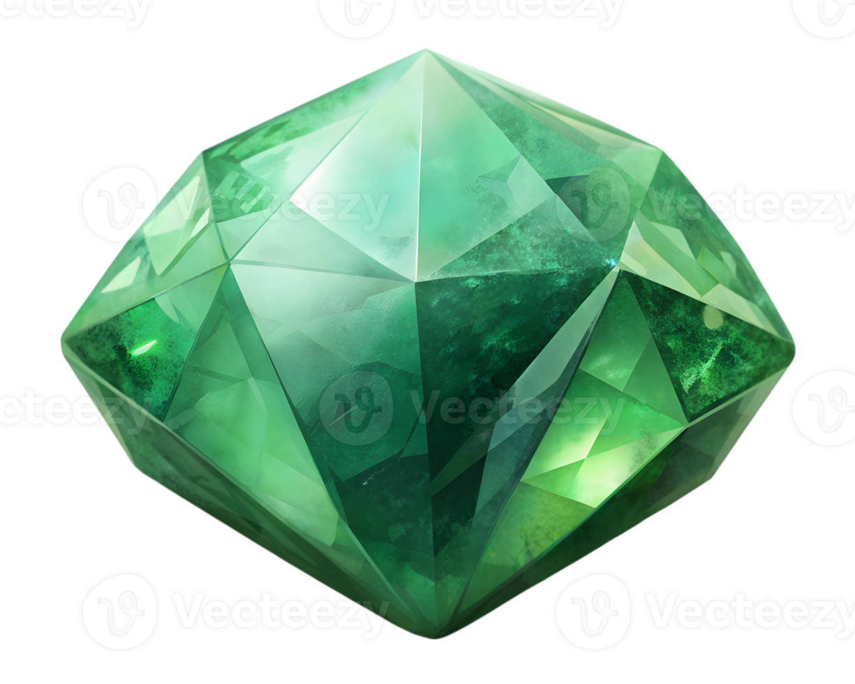 Tsavorite Gemstone Grain Illustration Isolated on Transparent Background png