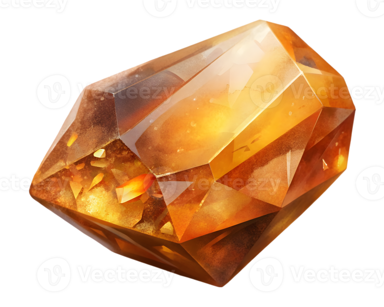 Topaz Gemstone Grain Illustration Isolated on Transparent Background png