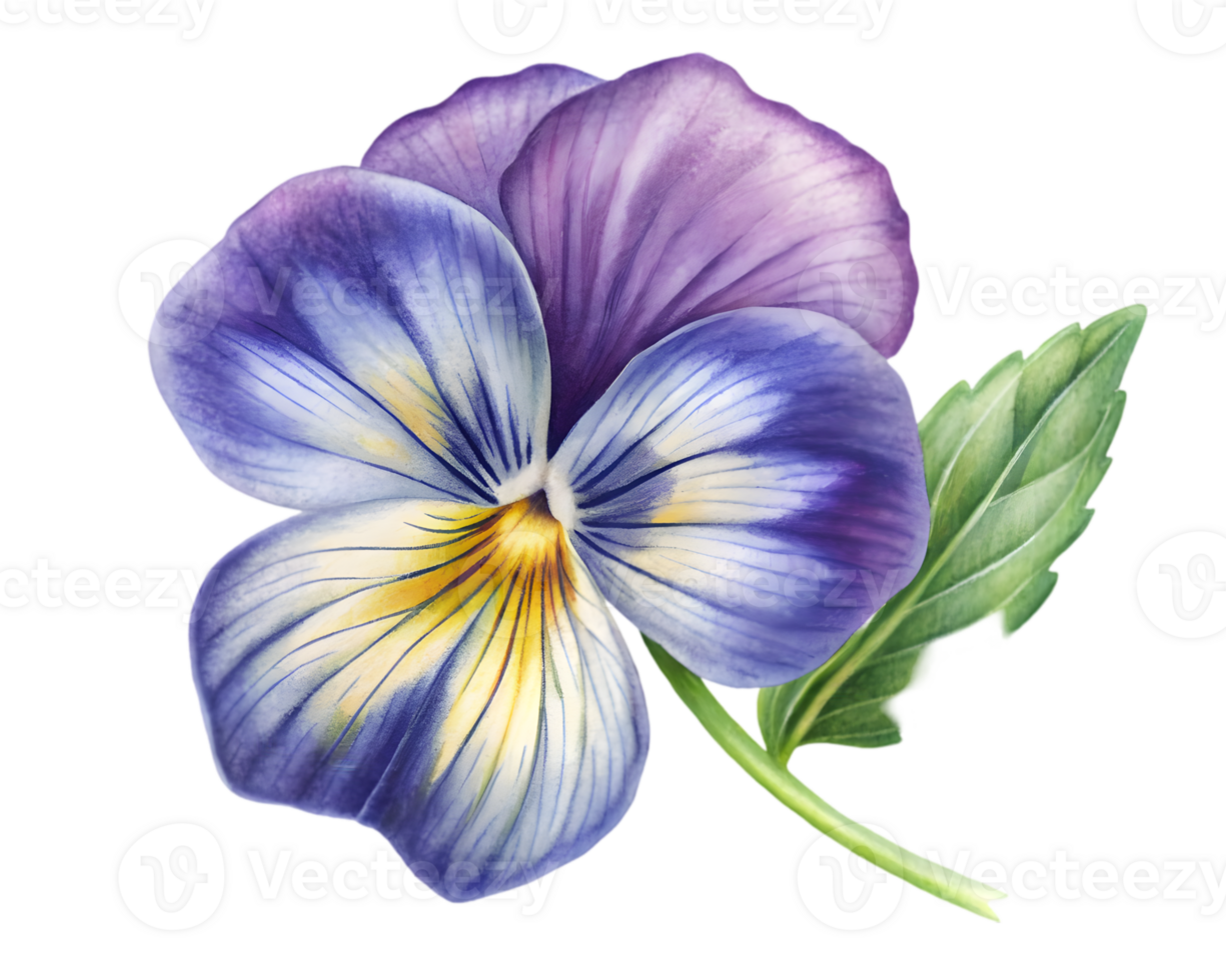 Pansy Flower Grain Illustration Isolated on White Background png
