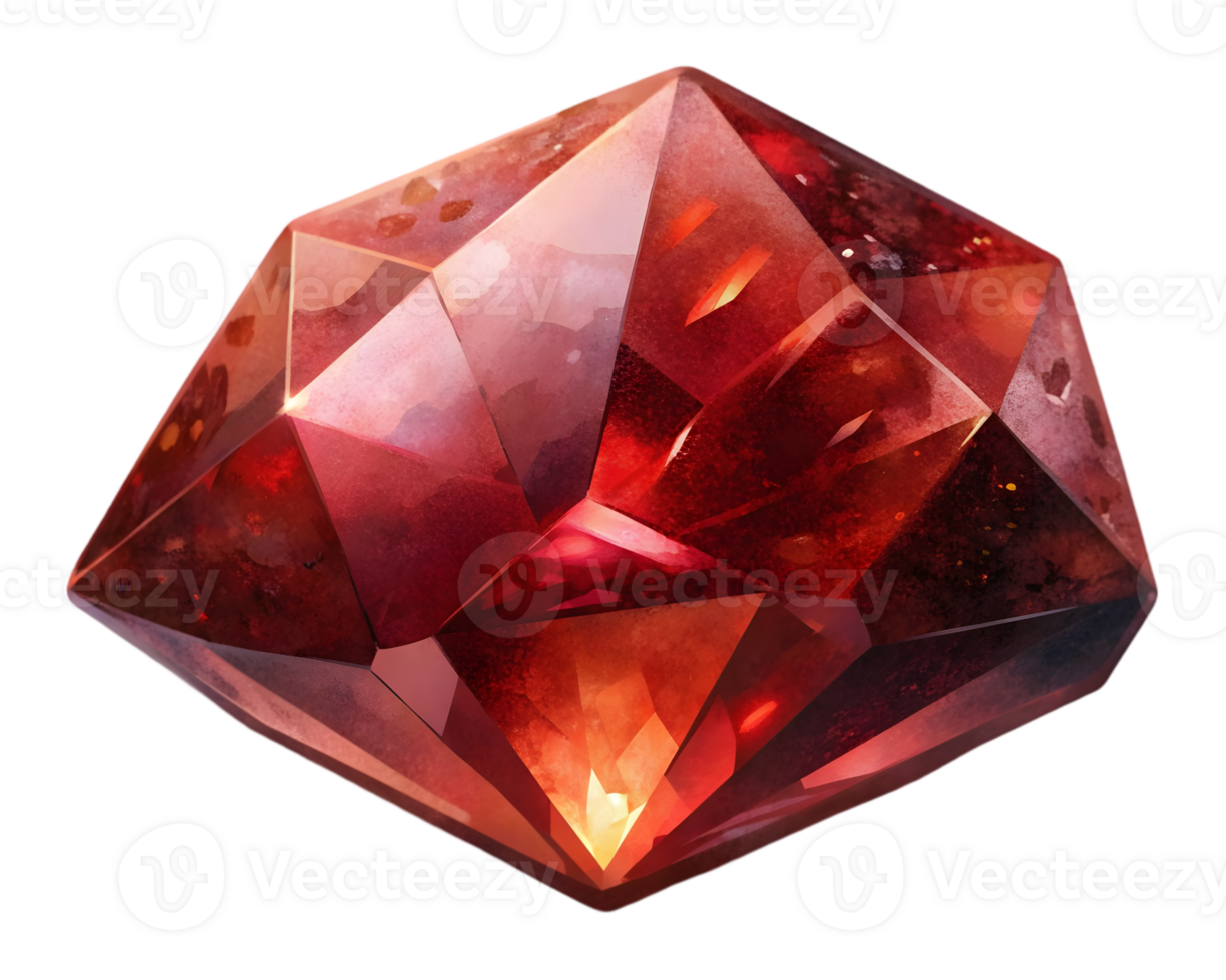 Garnet Gemstone Grain Illustration Isolated on Transparent Background png