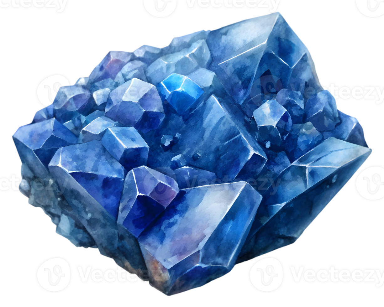 Dumortierite Gemstone Grain Illustration Isolated on Transparent Background png