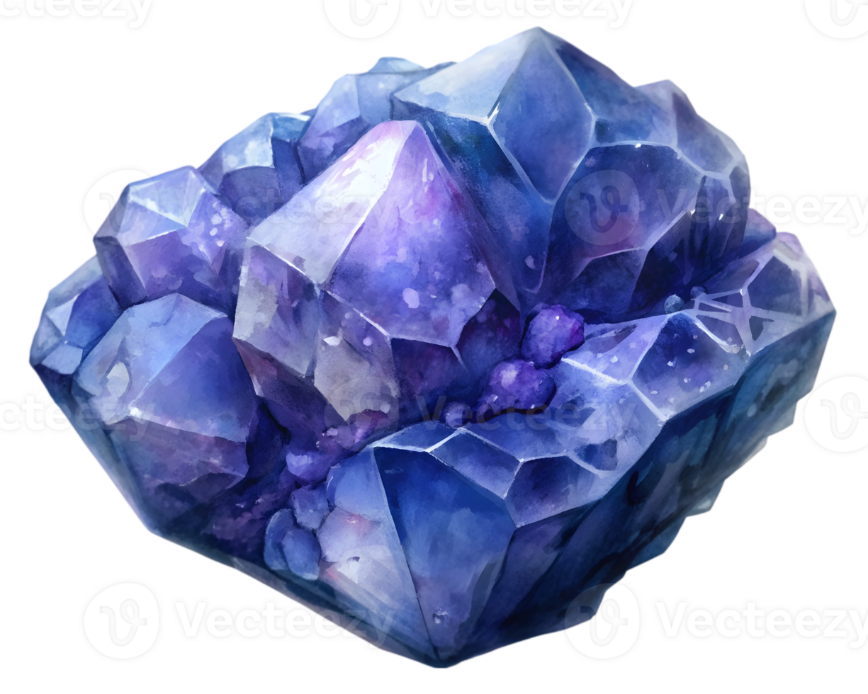 Iolite Gemstone Grain Illustration Isolated on Transparent Background png