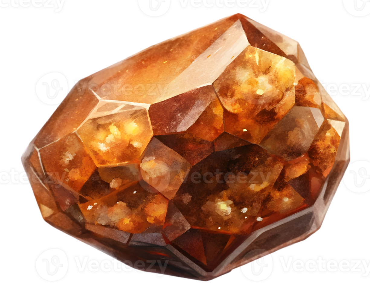 Andalusite Gemstone Grain Illustration Isolated on Transparent Background png