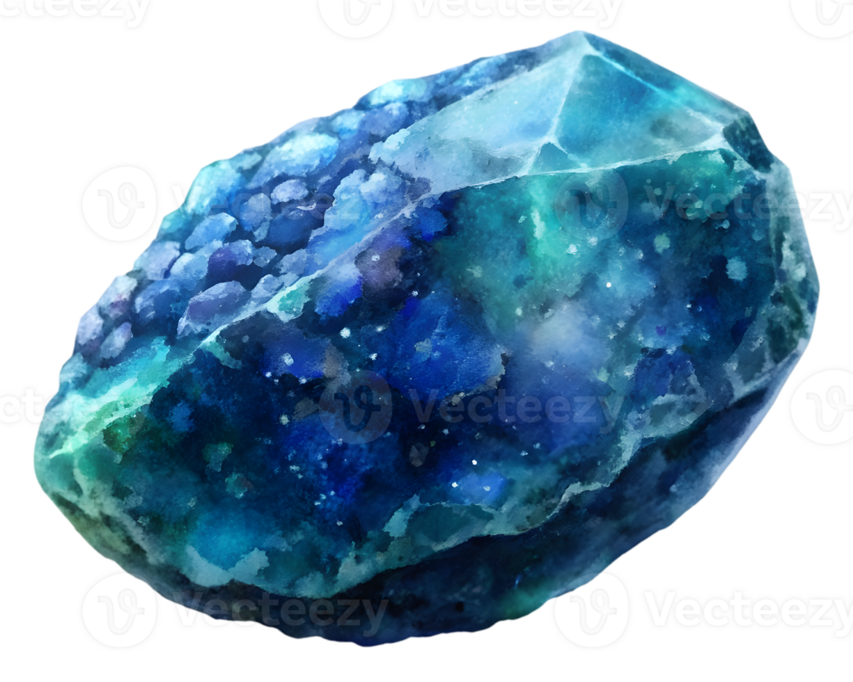 Azurite Gemstone Grain Illustration Isolated on Transparent Background png