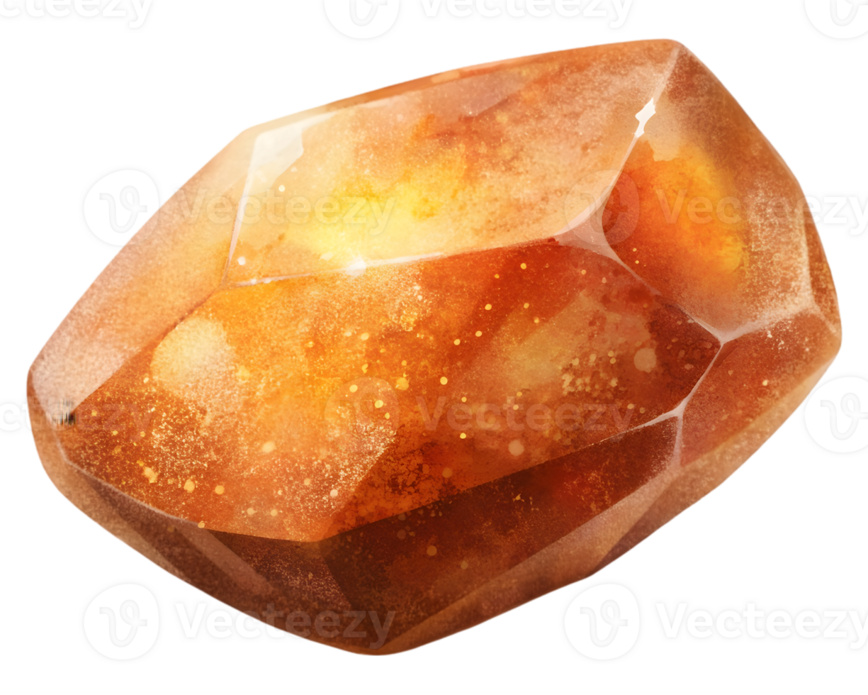 Sunstone Gemstone Grain Illustration Isolated on Transparent Background png