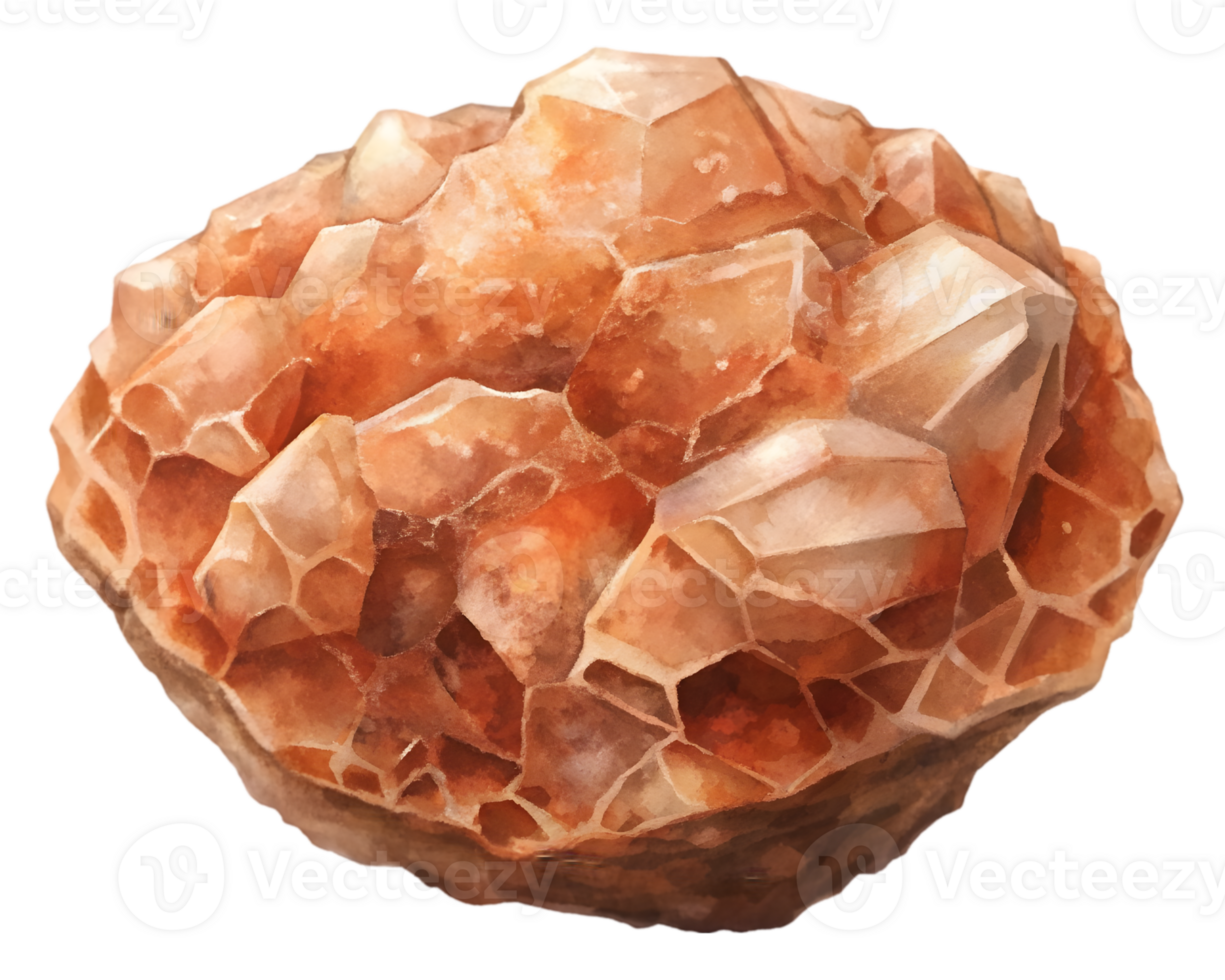 Aragonite Gemstone Grain Illustration Isolated on Transparent Background png