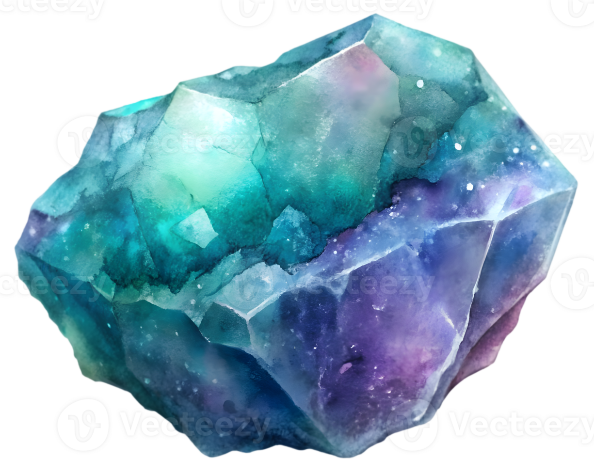 Fluorite Gemstone Grain Illustration Isolated on Transparent Background png