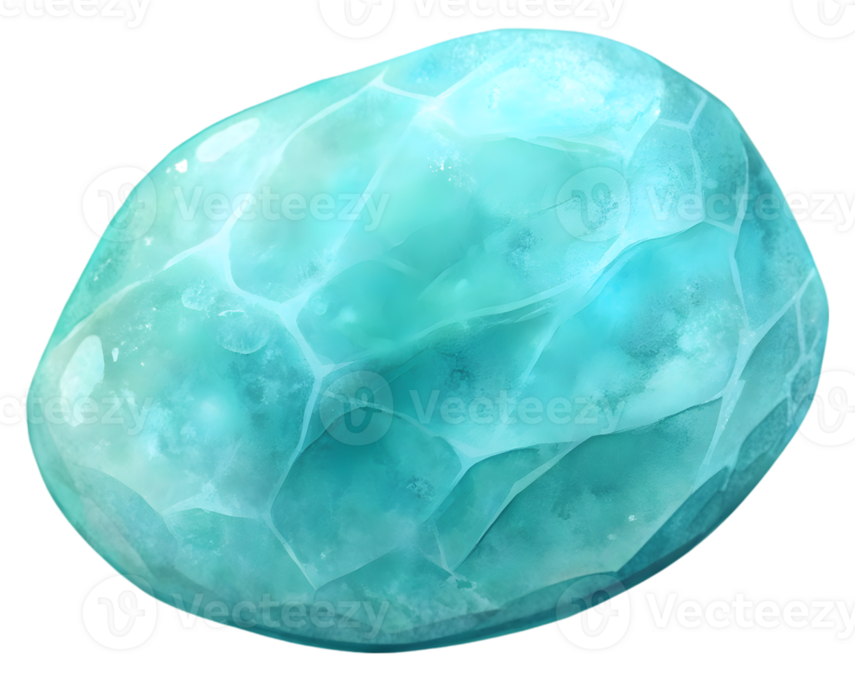 Amazonite Gemstone Grain Illustration Isolated on Transparent Background png