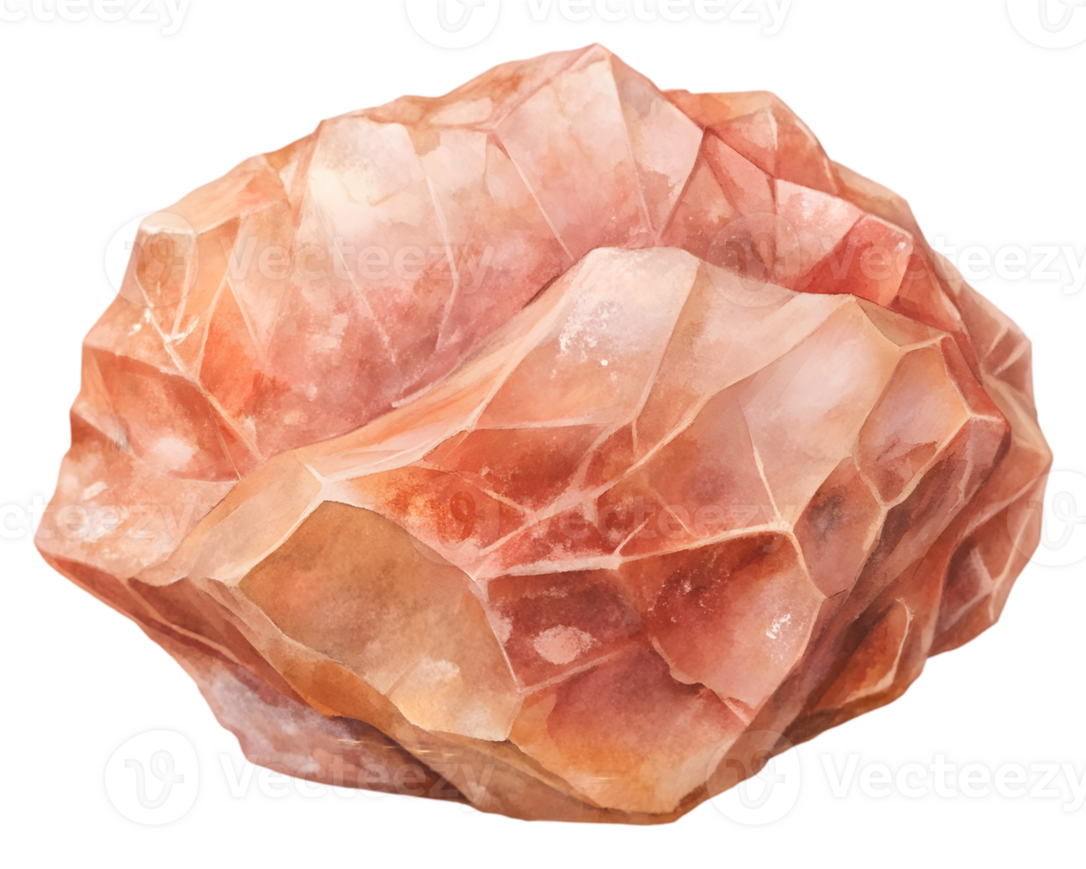 Rose Quartz Gemstone Grain Illustration Isolated on Transparent Background png