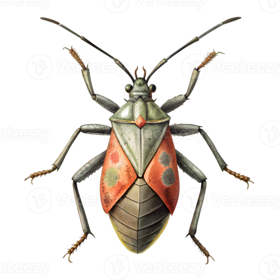 Kissing Bug Vintage Illustration Isolated on Transparent Background png