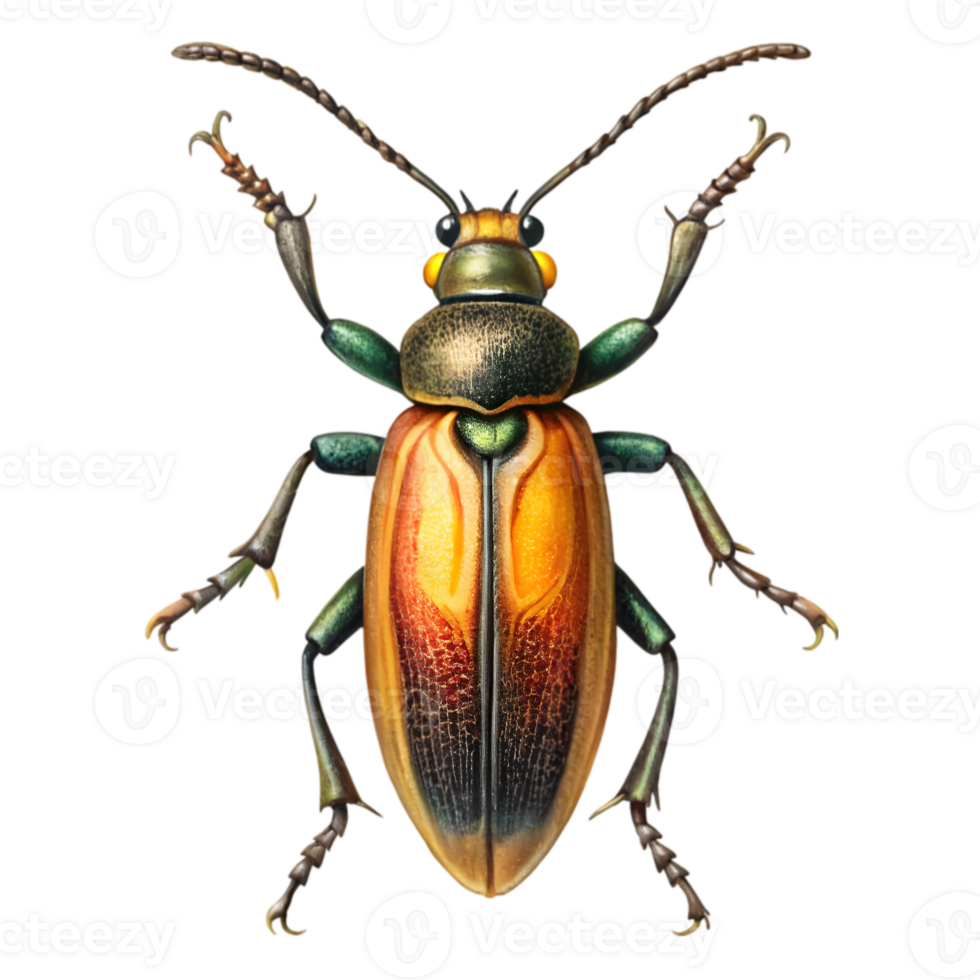 Blister Beetle Vintage Illustration Isolated on Transparent Background png