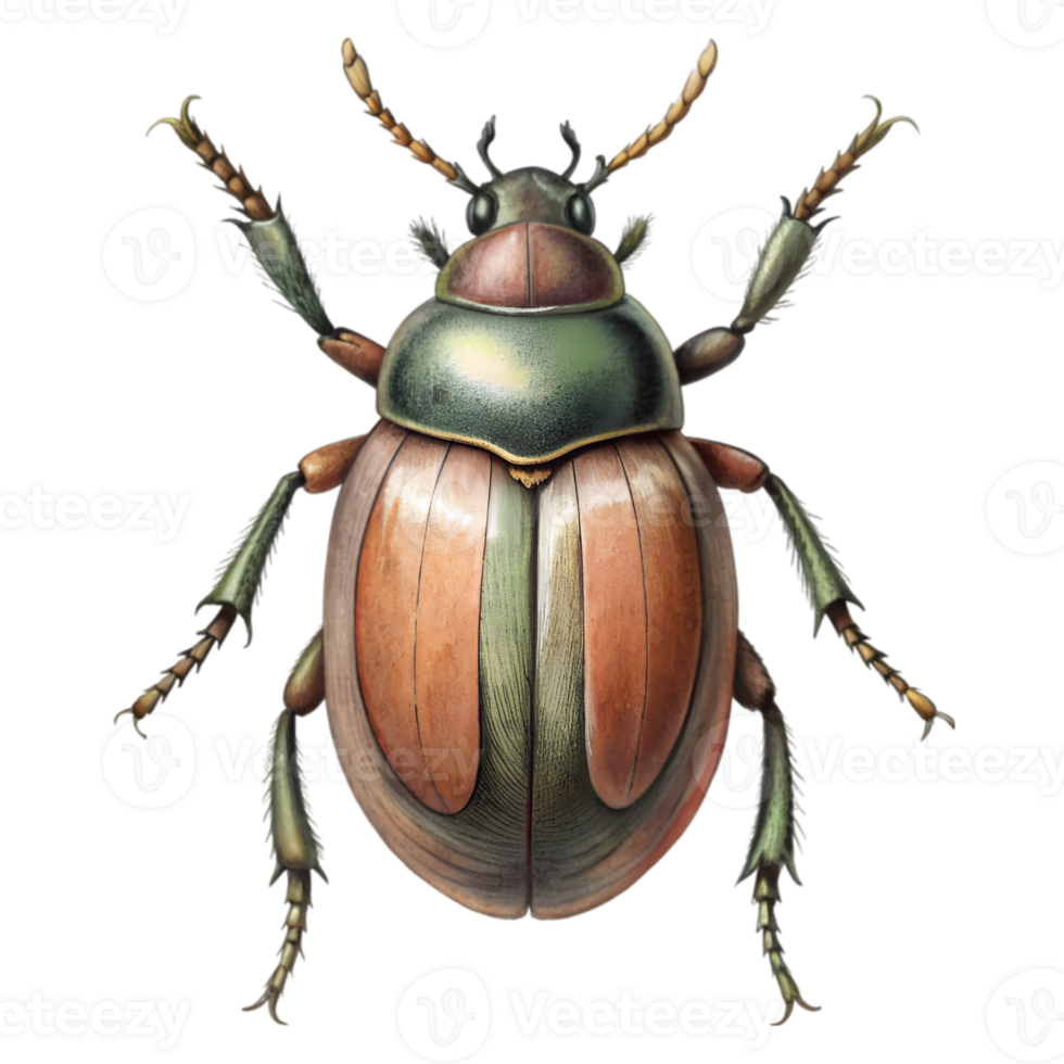 June Bug Vintage Illustration Isolated on Transparent Background png