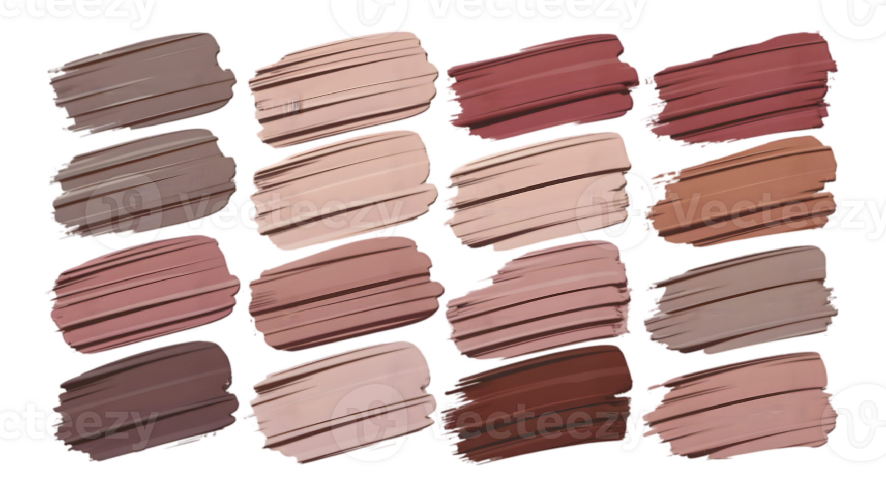 Collection of Brushstroke Swatch Makeup Abstract Paint Strokes - Transparent Background png