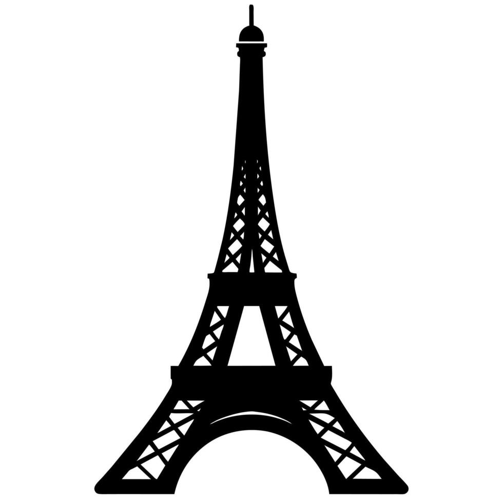 Eiffel tower symbol on a white background vector