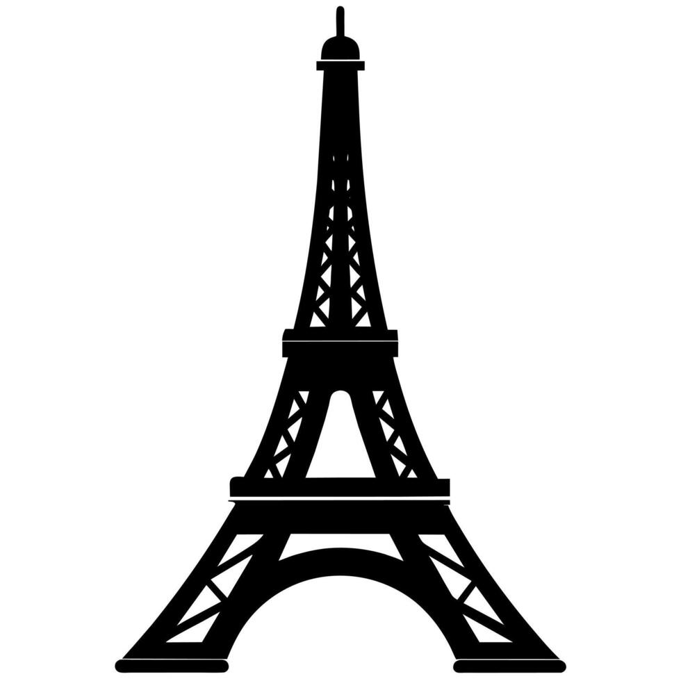 Eiffel tower symbol on a white background vector