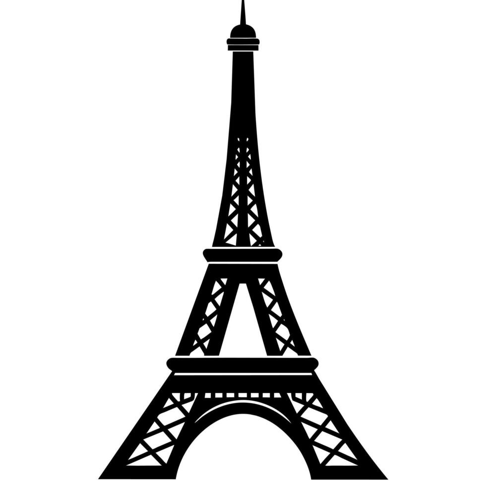 Eiffel tower symbol on a white background vector