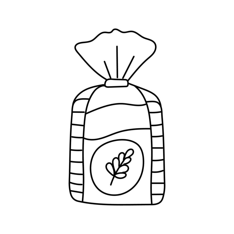 Bread in doodle style. Isolated on white background vector