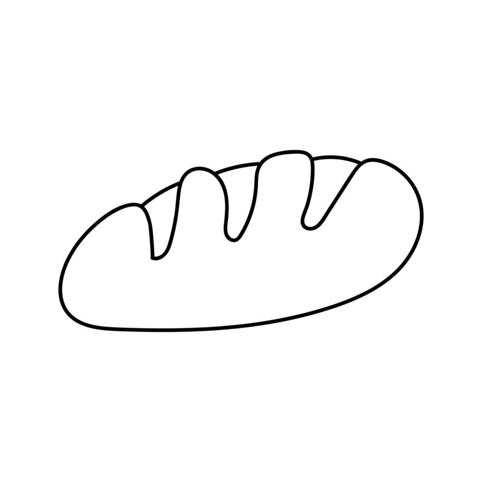 Bread in doodle style. Isolated on white background vector