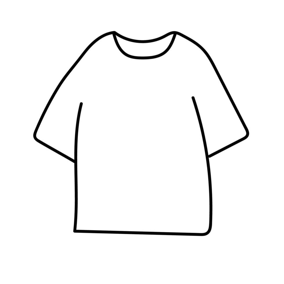 T-shirt in doodle style. isolated on white background vector