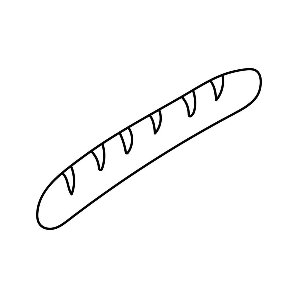 Bread in doodle style. Isolated on white background vector