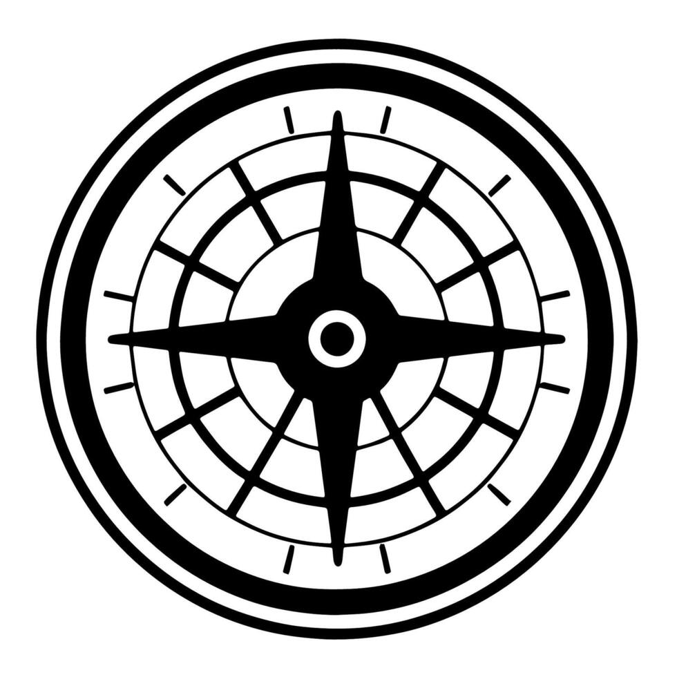 Sleek navigation outline icon for digital mapping designs. vector