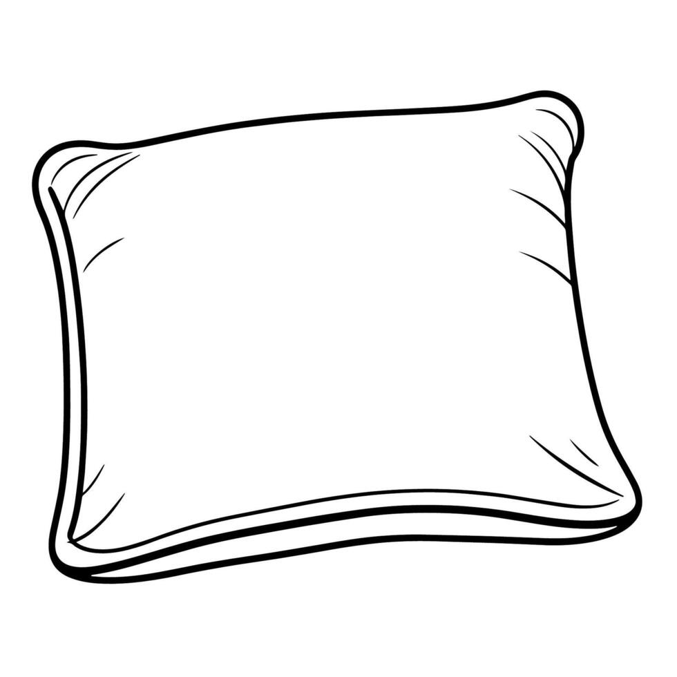 Sleek pillow outline icon for bedding designs. vector