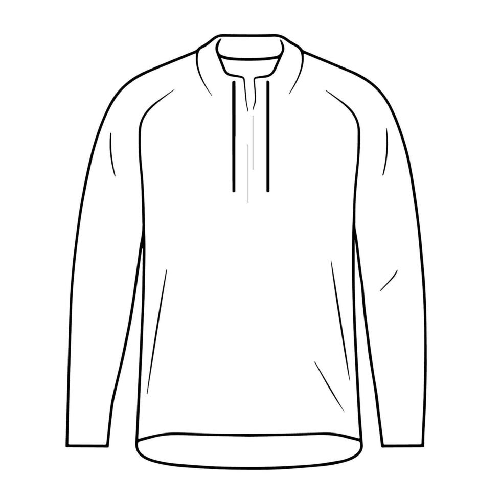icon depicting sportswear outline, ideal for sports-related design projects. vector