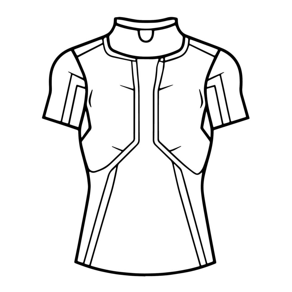 icon depicting sportswear outline, ideal for sports-related design projects. vector