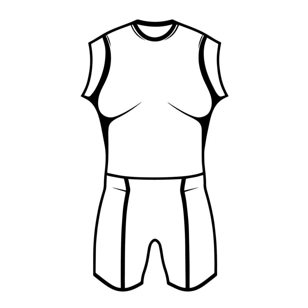 icon depicting sportswear outline, ideal for sports-related design projects. vector