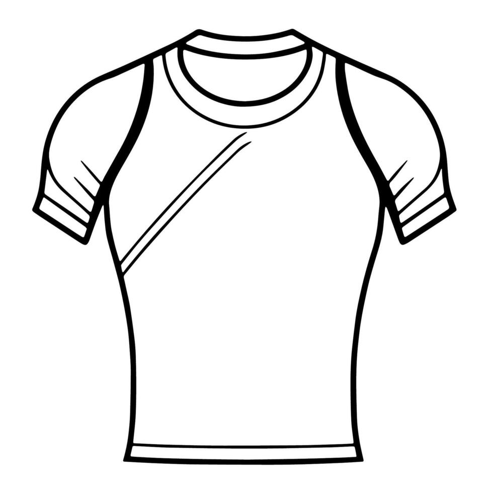 icon depicting sportswear outline, ideal for sports-related design projects. vector