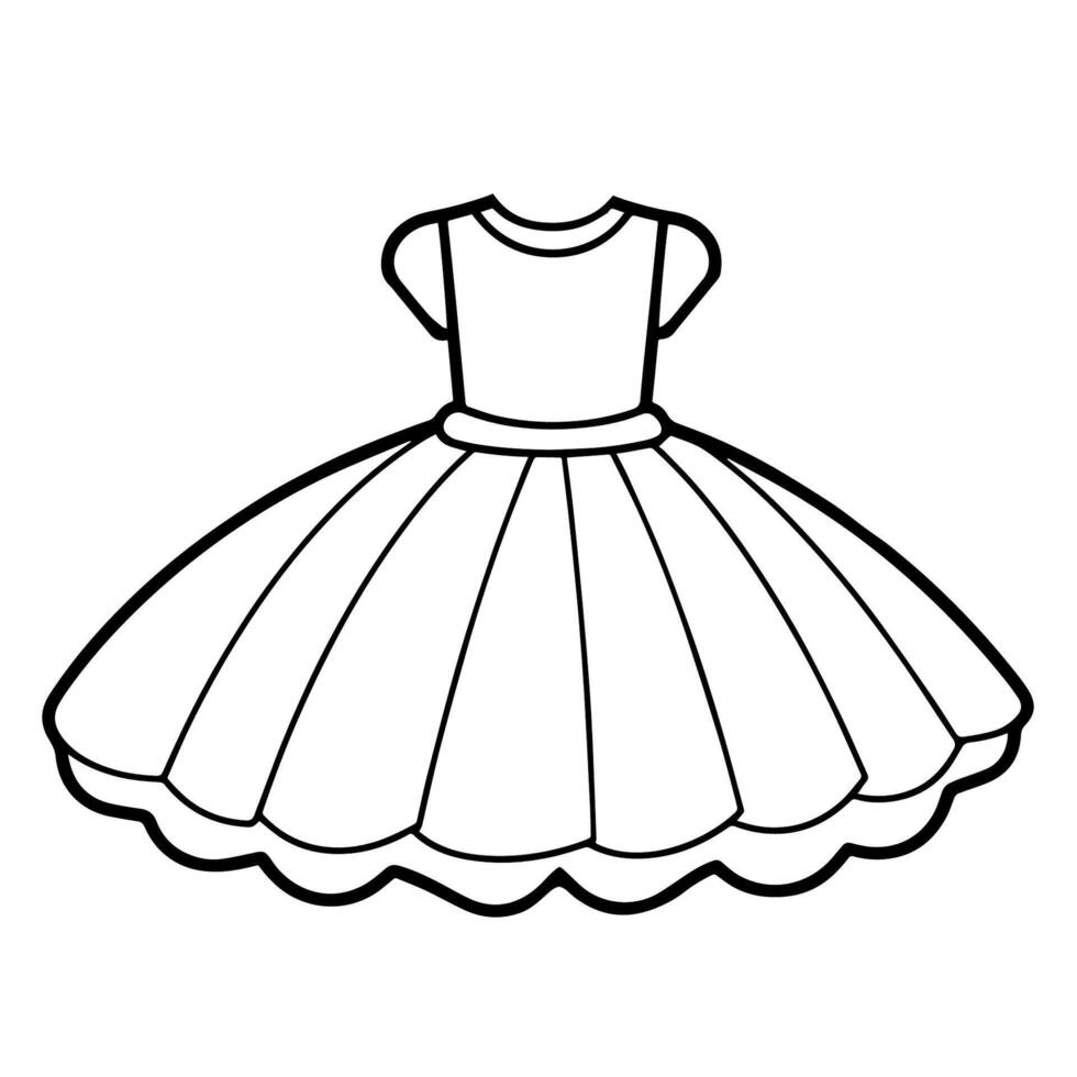 Delicate outline icon of ballet attire for creative designs. vector