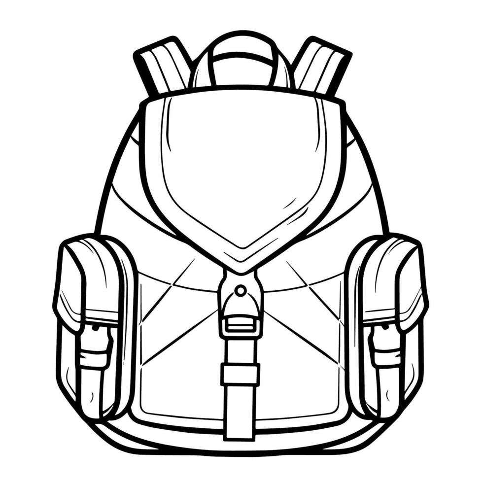 Sleek outline icon of a versatile backpack for designs. vector