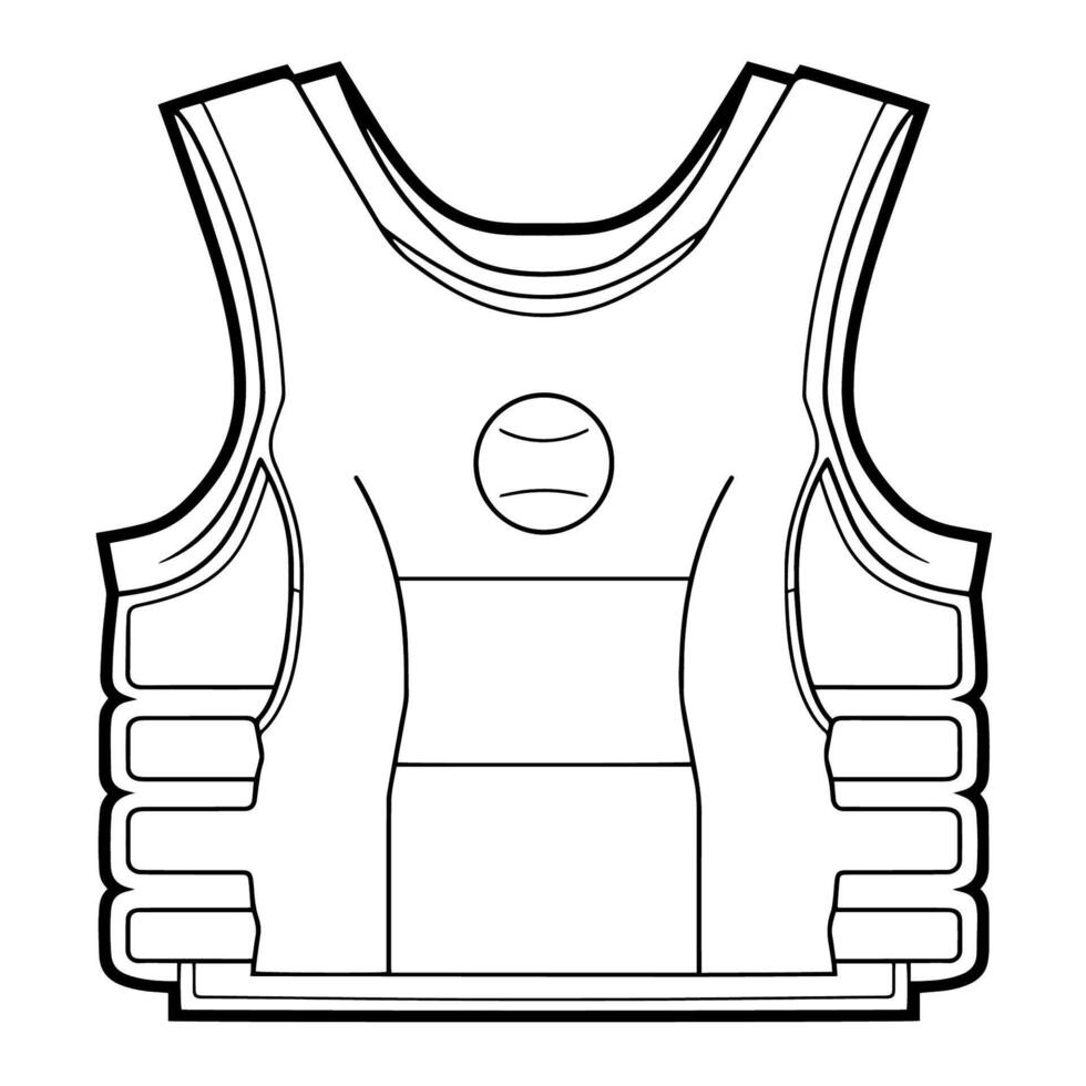Sleek basketball jersey icon. Striking outline illustration. vector