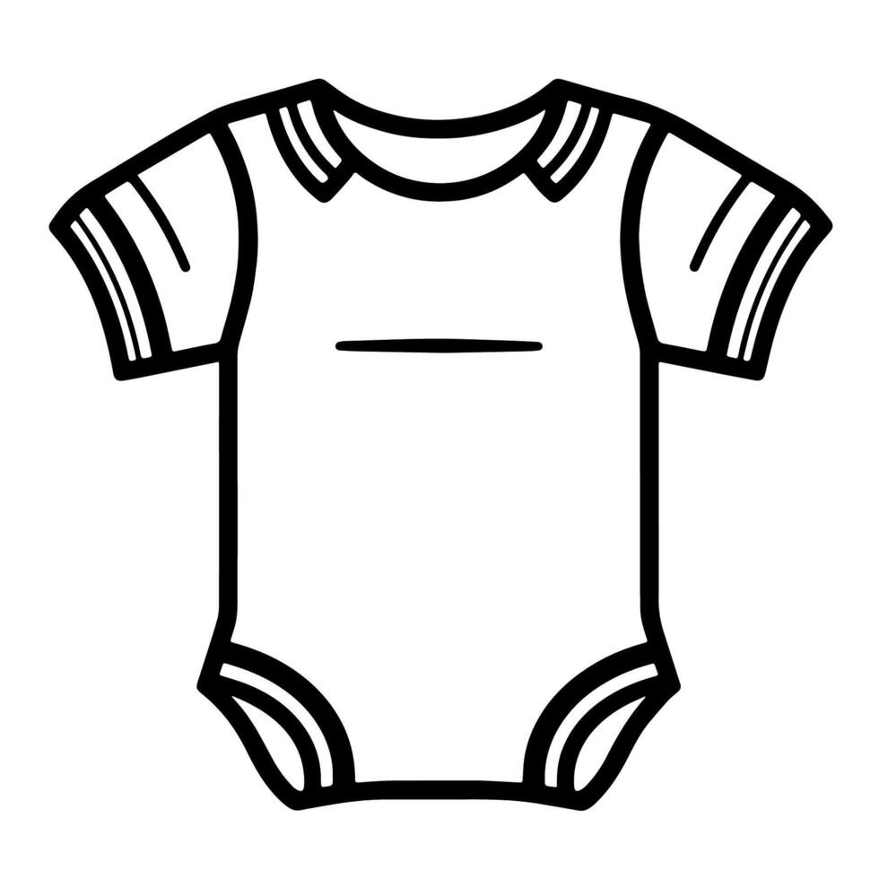 outline icon of baby bodysuit. vector