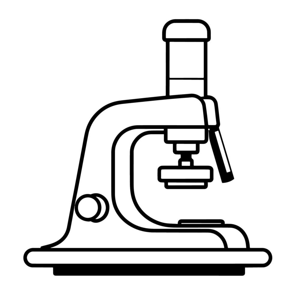 Detailed blood microscope icon. Precise outline illustration. vector