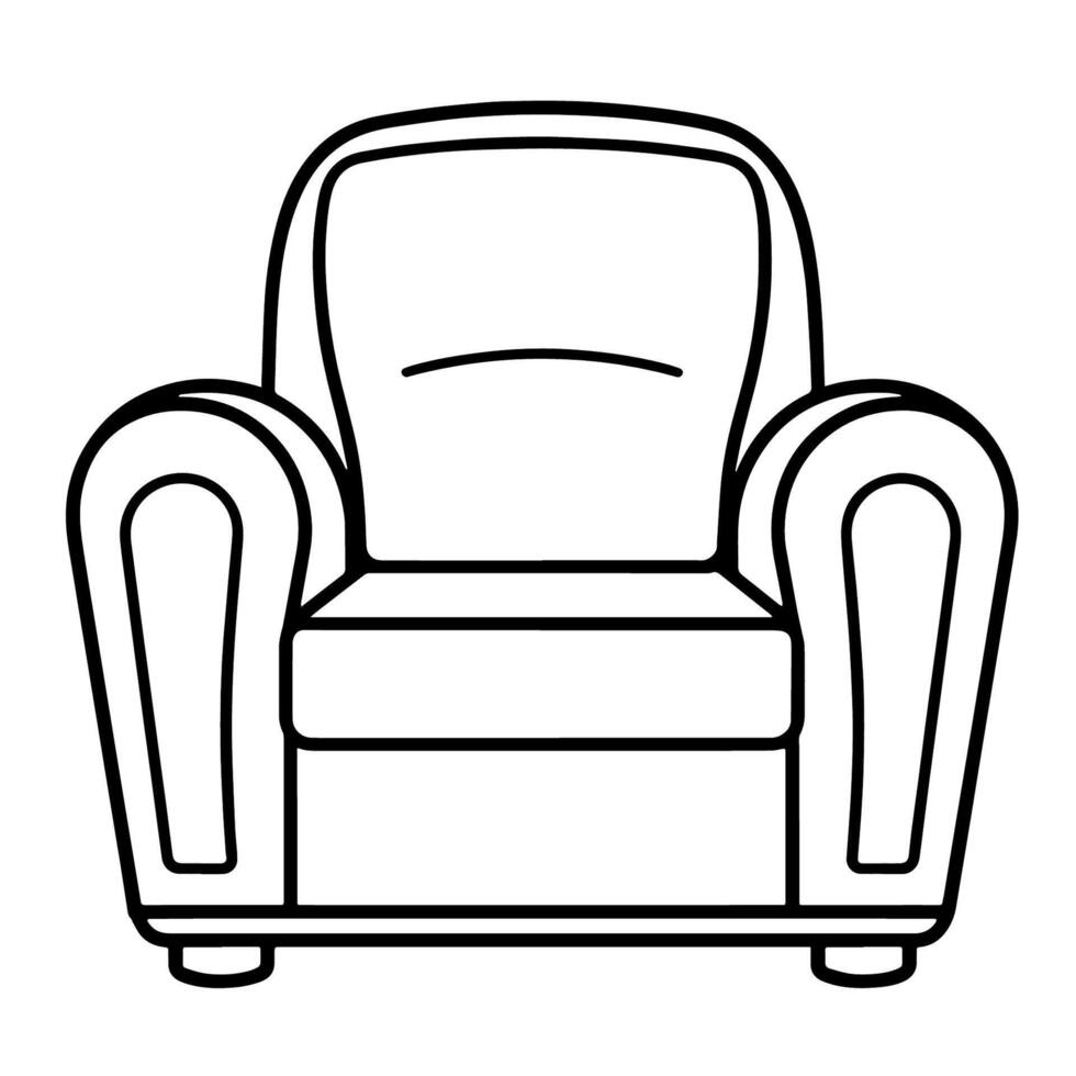 Stylish cinema chair outline icon for diverse use. vector