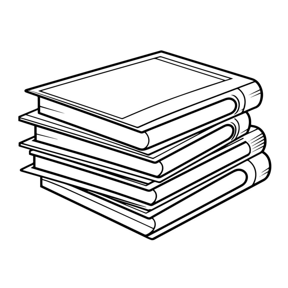 Modern magazine catalog outline icon, ideal for digital publications. vector
