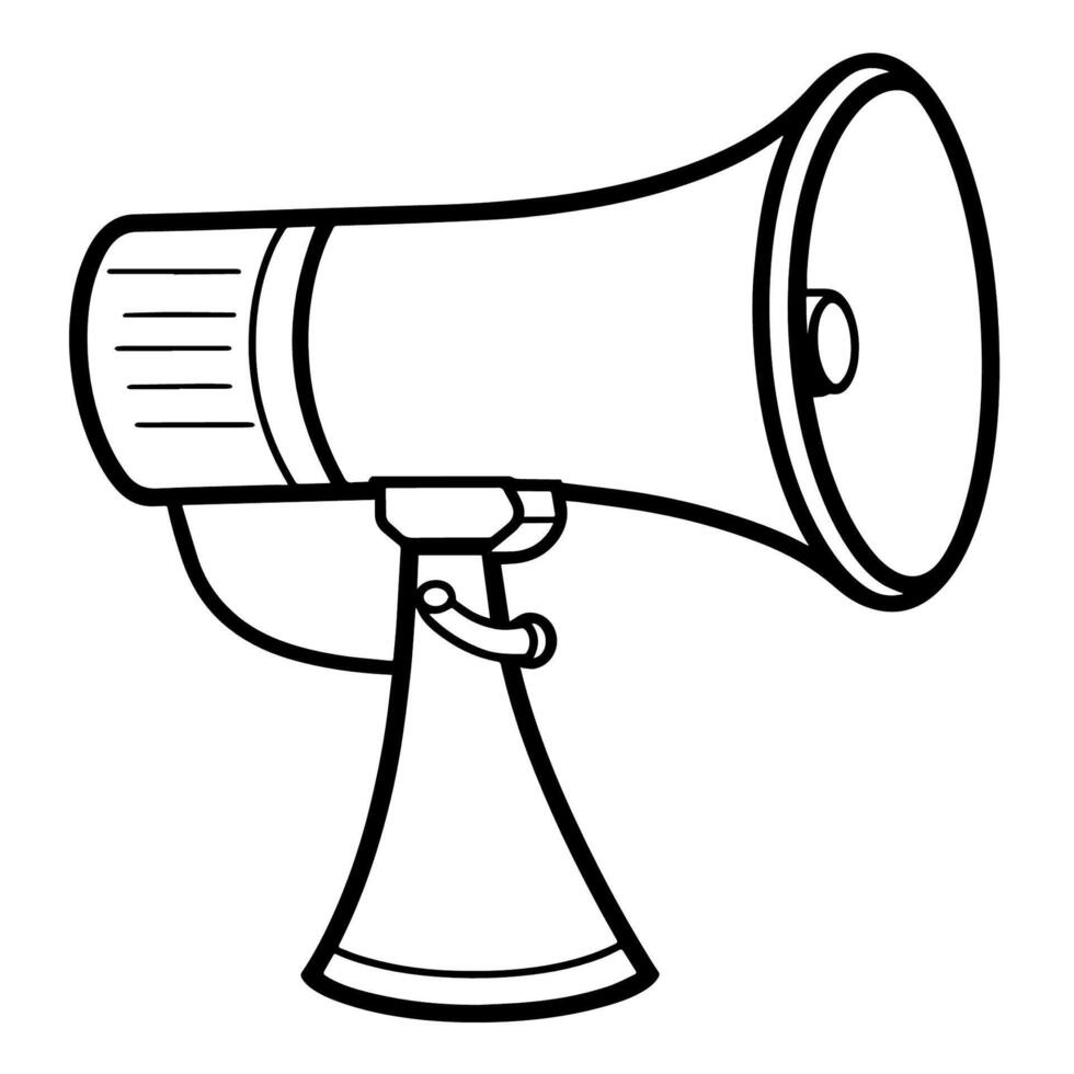 outline icon of a megaphone for communication designs. vector
