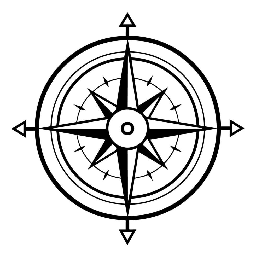 Sleek navigation outline icon for digital mapping designs. vector