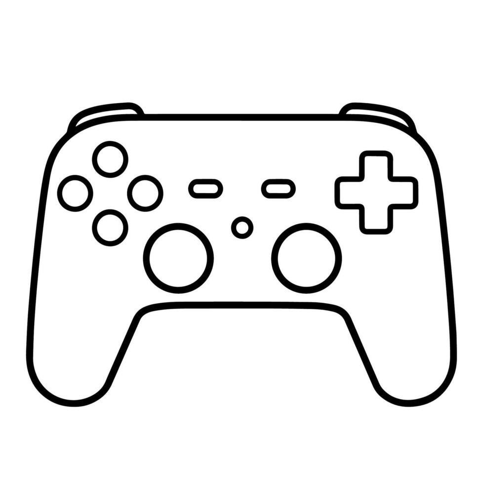 outline icon of a modern gamepad for gaming designs. vector
