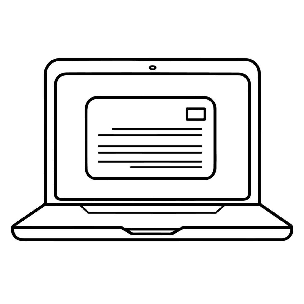 Stylish notebook outline icon for digital and print designs. vector