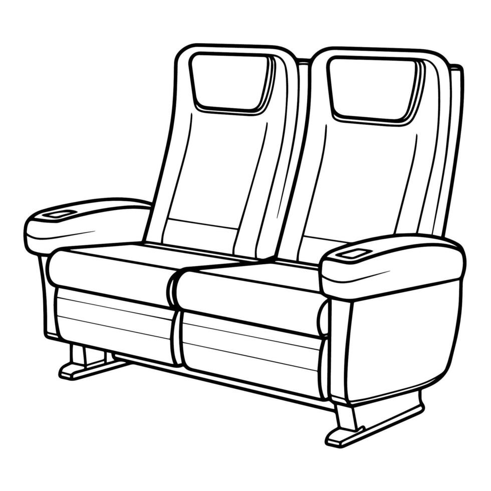 Arrange your designs with row seats outline icon, perfect for event layouts. vector