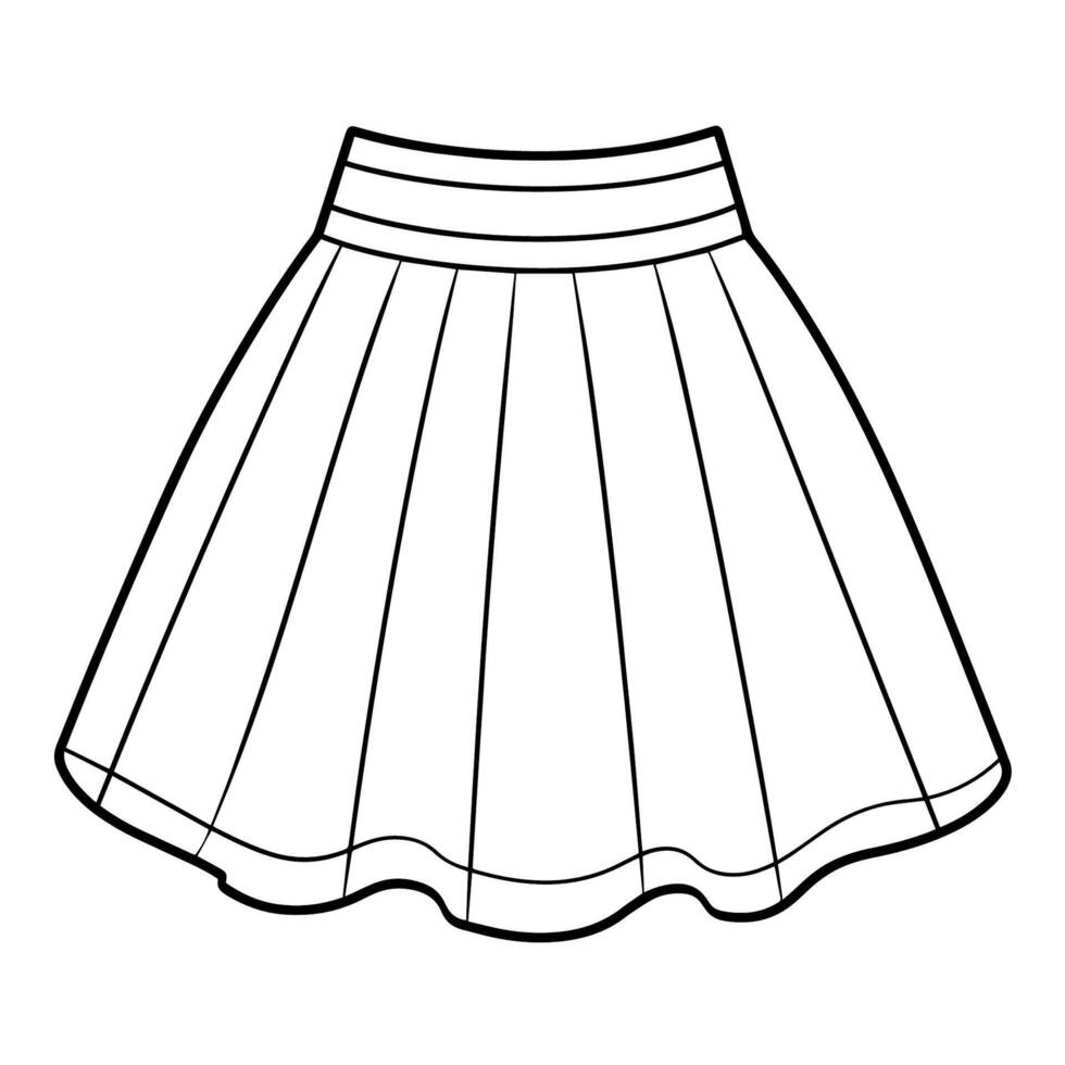 Elevate fashion with a skirt outline icon, perfect for stylish designs. vector